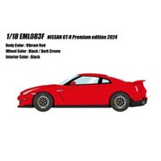 EML083F 1/18 日産 GT-R プレミアムエディション 2024 バイブラントレッド [レジンキャストミニカー]