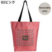 3L09-02 [WHOLLY（ウォーリー） トートバッグ リバーシブル ピンク]