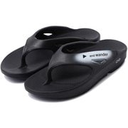 OOFOS original and wander recovery sandal 5744978242 010 black 28cm [サンダル メンズ]