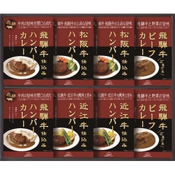HBK-50 [飛騨高山ファクトリー 松阪牛・近江牛・飛騨牛仕込み ハンバーグ＆カレー詰合せ]