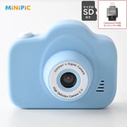 MINIPIC-PB-IO [MiNiPiC（ミニピク） キッズカメラ マイクロSDカード＆Lightningスマホ用SDカードリーダー付 パステルブルー]