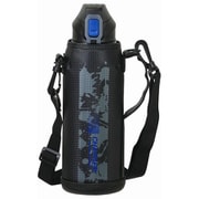 水筒 ボトル 1100ml 1.1L 直飲み ダイレクト 保冷 スポーツ ドリンク ポーチ付 ブルー×ブラック ファストチャージャー HC-0180