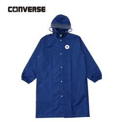 キッズレインコート CONVERSE 140cm ランドセル リュックの上から着れる 調整タック付 リュック型収納袋付 ネイビー 23CON-RC-N 140 NV
