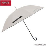 長傘 婦人用 晴雨兼用 ピーナッツ スヌーピー 50cm 手開き式 8本骨 UV変色プリント 遮熱 遮光 UVカット 99％以上 裏面ポリウレタンコーティング はっ水 スヌーピー/ホワイト UV 24SNP-A-1