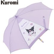 子供用傘 サンリオ 45cm 手開き式 透明窓付き(1面) キャラクター付き 安全ろくろ お名前ネーム付き グラデーションカラーパイピング生地 半透明の手元 クロミ 24KU-45A