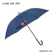 長傘 LINE DROPS 65cm ジャンプ式 8本骨 耐風 MA-1 ミリタリー 折れにくいZ骨 カラーグラスファイバー骨 留めやすい太めのバンド シリコンタグ付き ネイビー LD-MA1-65J NV