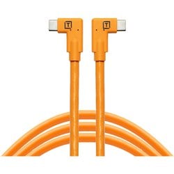 CUC15RT2RT-ORG [テザープロ USB-C to USB-C デュアル ライト アングル オレンジ]