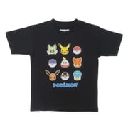 22863164 [ポケットモンスター ポケモン KIDS パルデアフェイス Tシャツ 吸汗速乾 防蚊 BLACK 140cm]