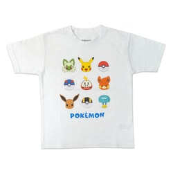 22863164 [ポケットモンスター ポケモン KIDS パルデアフェイス Tシャツ 吸汗速乾 防蚊 WHITE 140cm]