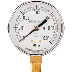 高島 一般蒸気用圧力計（A枠立型・Φ60）圧力レンジ0.0～16MPa R1/4 ST