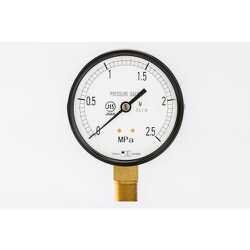 高島 一般蒸気用圧力計（A枠立型・Φ100）圧力レンジ0.0～2.5MPa G3/8【102712540】 ST