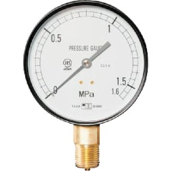 高島 一般圧力計（A枠立型・Φ75） 圧力レンジ0.0～0.1MPa R3/8【1022010】 ST