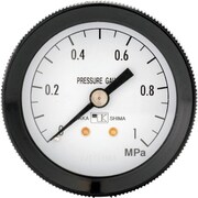 PC [高島 プラスチック圧力計（D枠埋込型・Φ50） 圧力レンジ0.0～0.16MPa R1/4【1206016】]