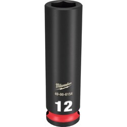 49-66-6154 [ミルウォーキー SHOCKWAVE IMPACT DUTY ディープインパクトソケット 3/8インチ（9.5mm）角 12mm]