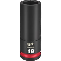 49-66-6280 [ミルウォーキー SHOCKWAVE IMPACT DUTY ディープインパクトソケット 1/2インチ（12.7mm）角 19mm]