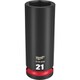 49-66-6282 [ミルウォーキー SHOCKWAVE IMPACT DUTY ディープインパクトソケット 1/2インチ（12.7mm）角 21mm]