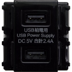 DM2-U2P2-BL [スガツネ工業 （210043424）DM2-U2P2-BL/埋込充電用USBコンセント]