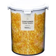 保存容器 丸型 食品保存 留め具でしっかりロック 湿気から守る 4000ml 縦22.7×横18.7×奥行18.7cm 日本製 KK-595