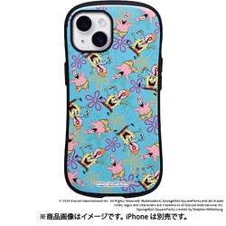41-972250 [iPhone 14用 iFace First Class ケース スポンジ・ボブ エメラルド/総柄]