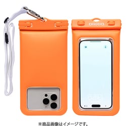 566-974841 [DIVAID フローティング防水ケース ワイドサイズ ショルダーストラップ オレンジ・ネオン]