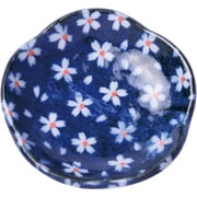 プチ風水・盛塩小皿（花型）藍 さくら