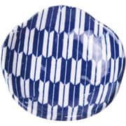 プチ風水・盛塩小皿（花型）藍 矢羽根