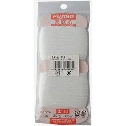 IK20/60 [家庭糸 ホームソーイング用 メンカード 太口 白 60m 2個入り]