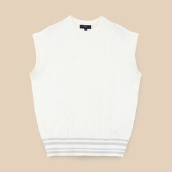 CWA24L C24119201 1031 [クルーネックニットベスト WH Mサイズ]