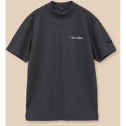 CWA24M C24134119 1010 BK M [ゴルフシャツ メンズ バックプリントクローズドメッシュモックネックシャツ 半袖 Mサイズ ブラック]