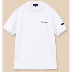 CWA24M C24134119 1030 WH M [ゴルフシャツ メンズ バックプリントクローズドメッシュモックネックシャツ 半袖 Mサイズ ホワイト]