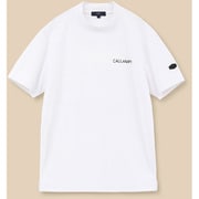 CWA24M C24134119 1030 WH M [ゴルフシャツ メンズ バックプリントクローズドメッシュモックネックシャツ 半袖 Mサイズ ホワイト]
