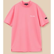 CWA24M C24134119 1092 PK L [ゴルフシャツ メンズ バックプリントクローズドメッシュモックネックシャツ 半袖 Lサイズ ピンク]