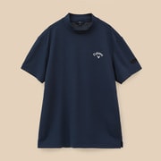 CWA24M C24134126 1120 NV LL [ゴルフシャツ メンズ 裏クール アイレットカノコモックネックシャツ 半袖 LLサイズ ネイビー]
