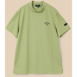 CWA24M C24134126 1181 KH LL [ゴルフシャツ メンズ 裏クール アイレットカノコモックネックシャツ 半袖 LLサイズ カーキ]