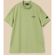 CWA24M C24134126 1181 KH M [ゴルフシャツ メンズ 裏クール アイレットカノコモックネックシャツ 半袖 Mサイズ カーキ]