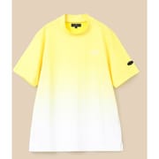 CWA24M C24134127 1060 YL L [ゴルフシャツ メンズ 裏クール グラデーション モックネックシャツ 半袖 Lサイズ イエロー]
