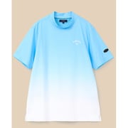 CWA24M C24134127 1110 BL M [ゴルフシャツ メンズ 裏クール グラデーション モックネックシャツ 半袖 Mサイズ ブルー]