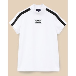 CWA24L C24134202 1030 WH M [ゴルフシャツ レディース ストレッチ天竺 半袖モックネックシャツ Mサイズ ホワイト]