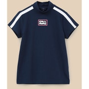 CWA24L C24134202 1120 NV M [ゴルフシャツ レディース ストレッチ天竺 半袖モックネックシャツ Mサイズ ネイビー]