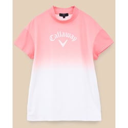CWA24L C24134215 1092 PK L [ゴルフシャツ レディース 裏クール アイレットカノコ モックネックシャツ Lサイズ ピンク]