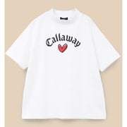 CWA24L C24134221 1030 WH M [ゴルフシャツ レディース ラブキャロウェイ コットン天竺 半袖モックネックシャツ Mサイズ ホワイト]