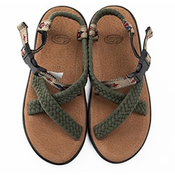 レザーサンダル chubasco-quetza-m QUETZA（ケツァ） CH020 OLIVE/COFFEE（QU16004） US8/26.0cm [サンダル メンズ]