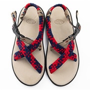 サンダル レディース レザーサンダル chubasco-quetza-w QUETZA（ケツァ） CH022 RED/BLUE（A15037） US5/23.0cm
