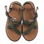 サンダル レディース レザーサンダル chubasco-quetza-w QUETZA（ケツァ） CH020 OLIVE/COFFEE（QU16004） US5/23.0cm