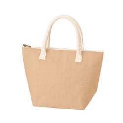 ジュート保冷ランチトート 約縦12cm×横30cm×高さ20cm 約4L ナチュラルベージュ TR-1222-028