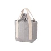 TR-1247-011 [シャンブリック保冷巾着ライントート 約縦11cm×横29cm×高さ20cm 約7L グレー]
