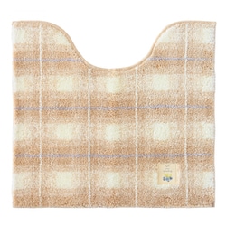 フライス トイレマット 約縦55cm×横60cm ベージュ