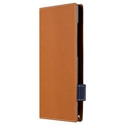 Galaxy S24 Ultra用 薄型・軽量 PUレザー手帳ケース Twoal W キャメル LN-24SG2BLP2CA