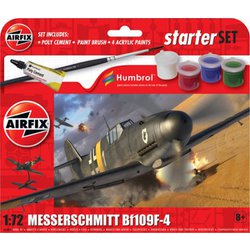 X55014 1/72 メッサーシュミット Bf109F-4 スターターセット [組立式プラスチックモデル]