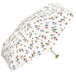 折りたたみ傘 晴雨兼用 ストロベリーガーデン ミニ 53cm 手開き式 紫外線防止効果 オフ（オフホワイト） 3316-304-002OF